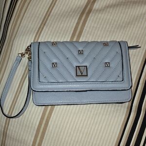 Victoria's Secret Light Blue Quilted Wristlet/Wallet